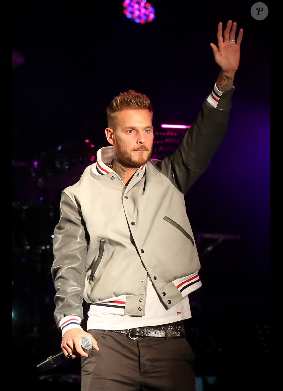 M. Pokora à Lyon le 13 octobre 2012 lors de la 6ème edition du foot-concert au profit de l' association Huntington Avenir qui lutte en faveur des malades et de leur famille.