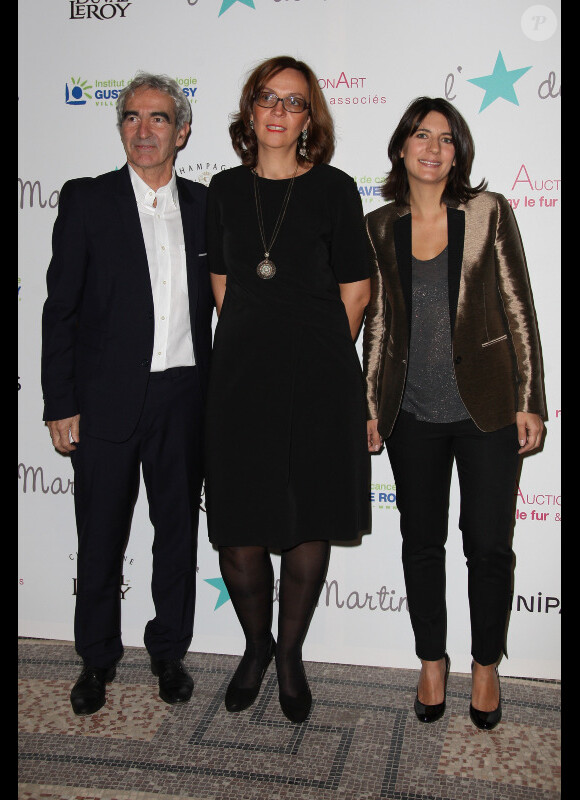 Raymond Domenech, Servanne Jourdy, Estelle Denis au premier dîner de Gala de L'étoile de Martin au Mini Palais à Paris, le 29 Novembre 2012.