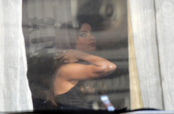 Sofia Vergara sur le tournage du film Fading Gigolo à New York, le 29 novembre 2012.