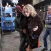 Sharon Stone et son petit ami Martin Mica sont sur le tournage de Fading Gigolo à New York, le 29 novembre 2012.