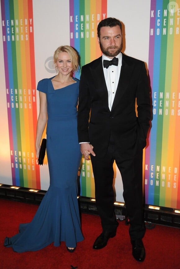 Naomi Watts et Liev Schreiber lors de la cérémonie de remise d'honneurs au Kennedy Center à Washington le 1er décembre 2012