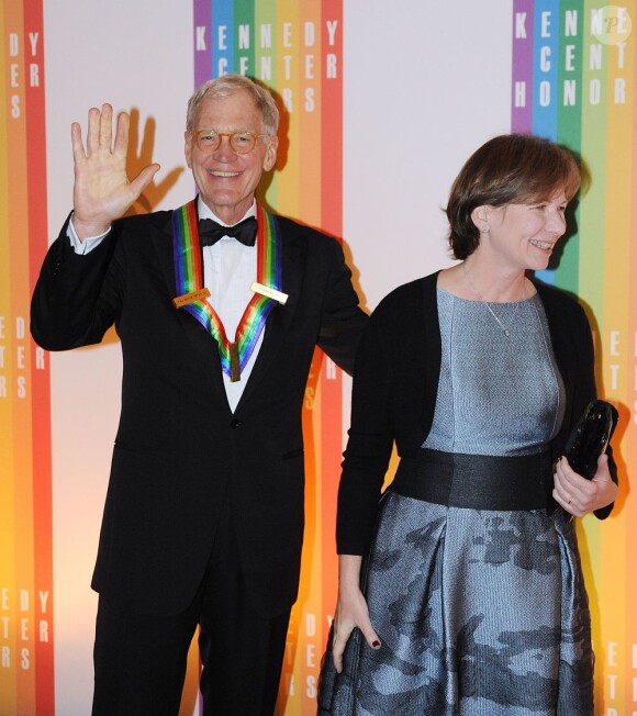 Regina Lasko et David Letterman lors de la cérémonie de remise d'honneurs au Kennedy Center à Washington le 1er décembre 2012