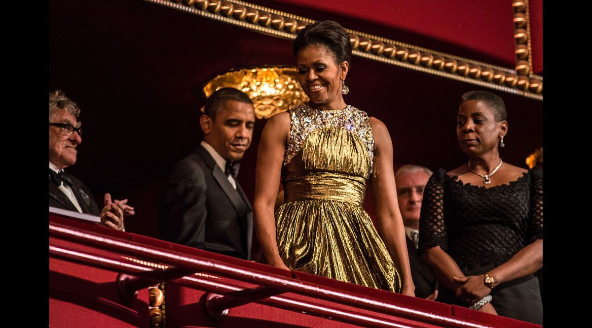 Photo : Barack et Michelle Obama lors de la cérémonie de remise d ...
