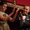 Le président Barack Obama et la première dame Michelle Obama lors de la cérémonie de remise d'honneurs au Kennedy Center à Washington le 1er décembre 2012