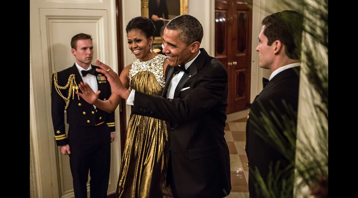 Photo : Barack Obama et la première dame Michelle Obama lors de la ...