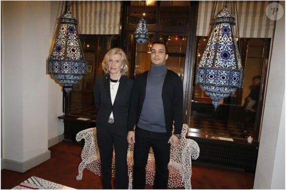 Les photographes Emir Ben Ayed et Marina Cicogna - Présentation à la Galerie du Passage du documentaire "Une jeunesse Tunisienne" de Farida Khelfa et vernissage de l'exposition d'Emir Ben Ayed, à Paris le 3 Decembre 2012.