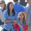 Courteney Cox et sa fille Coco, sur le tournage de "Cougar Town" à Malibu, le 6 decembre 2012.