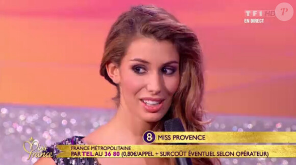 Miss Provence lors de l'élection de Miss France 2013 le samedi 8 décembre 2012 sur TF1 en direct de Limoges
