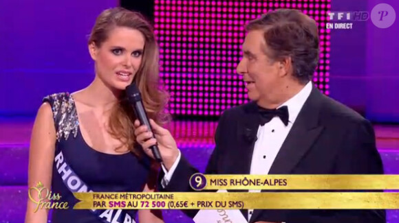 lors de l'élection de Miss France 2013 le samedi 8 décembre 2012 sur TF1 en direct de Limoges