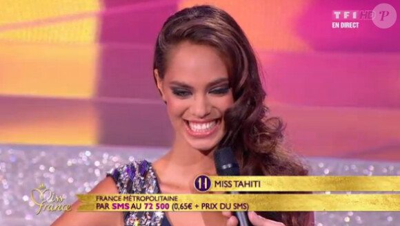 Miss Tahiti lors de l'élection de Miss France 2013 le samedi 8 décembre 2012 sur TF1 en direct de Limoges