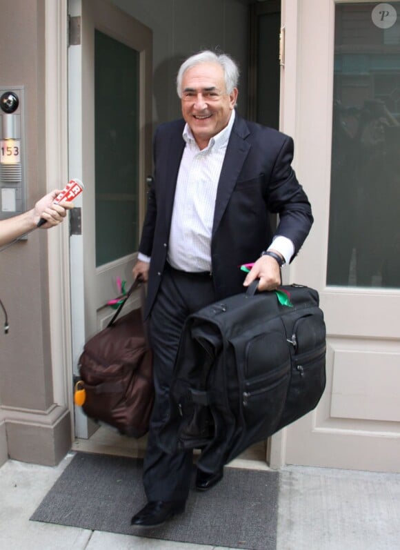 Dominique Strauss-Kahn quitte New York, le 3 septembre 2011.