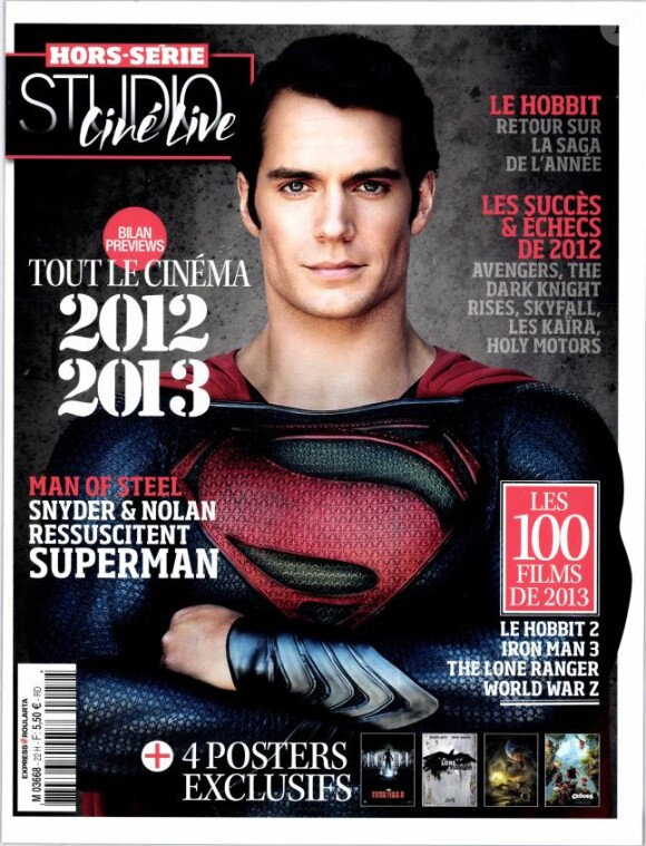 Man of Steel, reboot de Superman par Zack Snyder a fait la couverture du hors série 2012-2013 du magazine Studio CinéLive