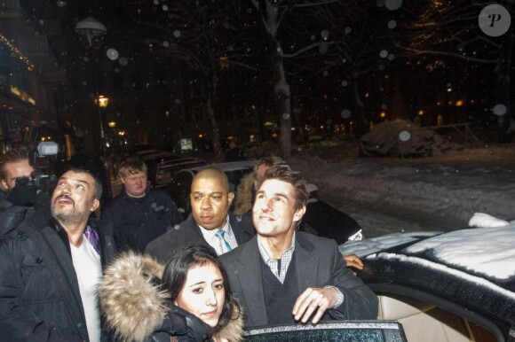 Tom Cruise quitte la première du film Jack Reacher à Stockholm, le 11 décembre 2012.