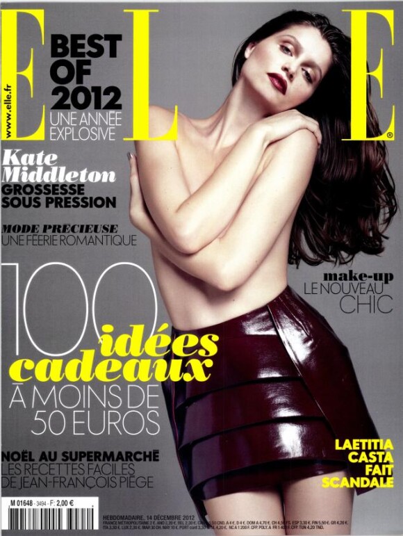 Laetitia Casta en couverture du magazine Elle du 14 décembre 2012