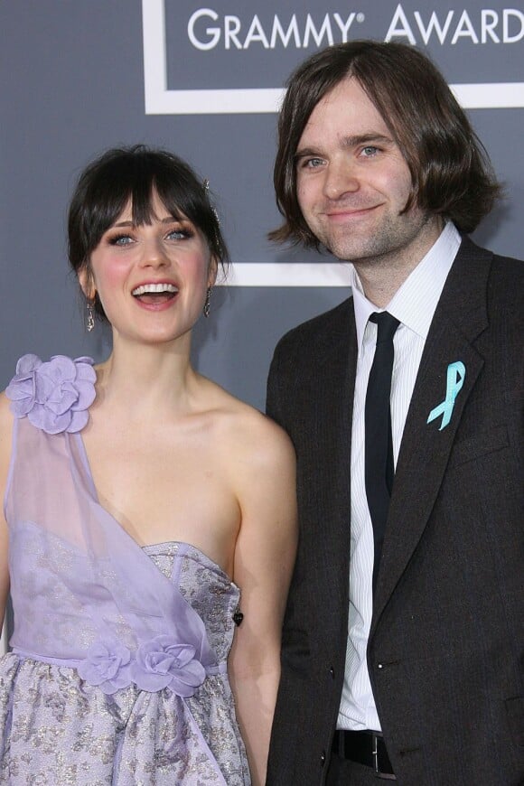 Zooey Deschanel et son désormais ex-mari Ben Gibbard à la 51e cérémonie des Grammy Awards à Los Angeles le 8 février 2009.