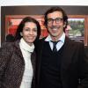 Adeline Blondieau et son compagnon Laurent Hubert au Vernissage de l'exposition 'Amerique - Instantanés' de Laurent Hubert a la galerie Myriane du village, le 13 décembre 2012