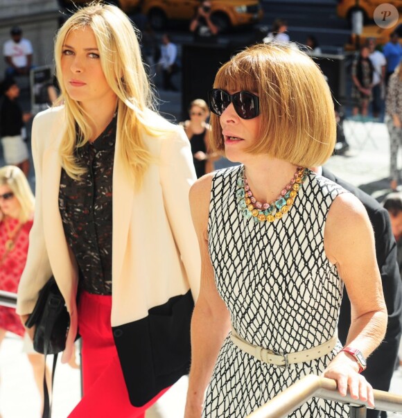 Maria Sharapova et Anna Wintour à New York le 9 septembre 2012