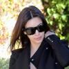 Kim Kardashian quitte le salon de coiffure Andy Lecompte à Los Angeles. Le 20 décembre 2012.