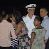 Le président Barack Obama, son épouse Michelle Obama et leurs deux filles Malia et Sasha arrivent à Honolulu. Le 22 décembre 2012.