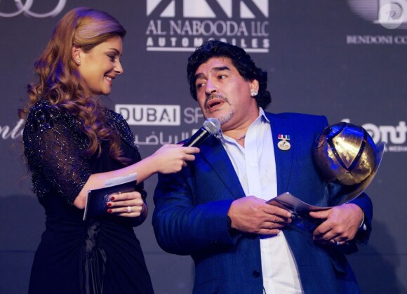 Diego Maradona, joueur du siècle selon les Globe Soccer Awards 2012.