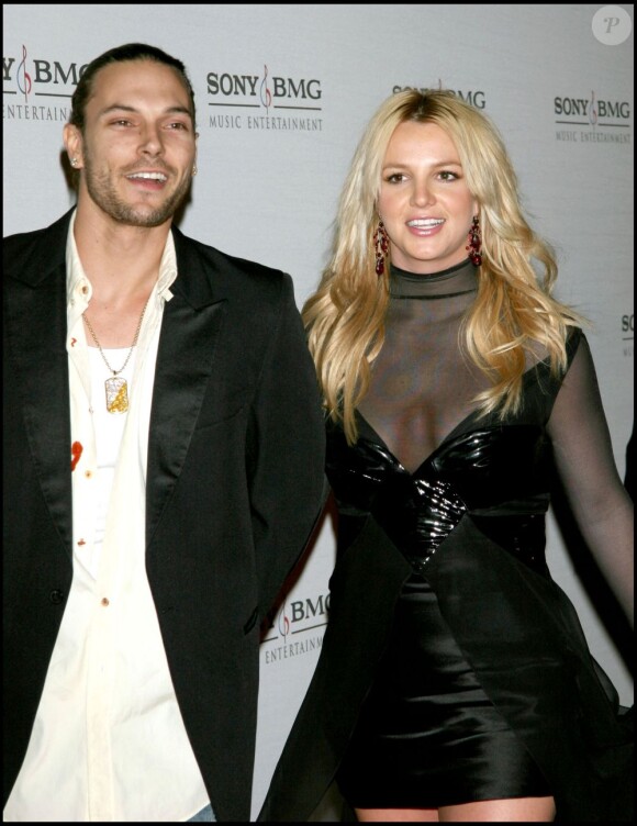 Britney Spears et son ex-mari Kevin Federline à la soirée Sony BMG Grammy Awards Party, à Los Angeles, le 8 février 2006.