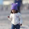 Heidi Klum, sa fille Lou, 3 ans, son fils Johan et son compagnon Martin Kirsten passent la journée sur une plage à Santa Monica, le 1er janvier 2013.