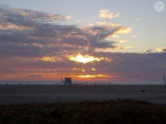 Heidi Klum a posté une photo du coucher de soleil à Santa Monica sur Twitter. Le 1er janvier 2013.