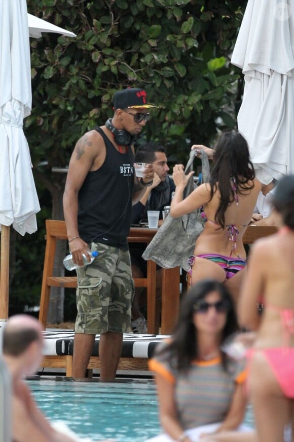 Jerome Boateng en vacances à Miami avec sa girlfriend le 25 décembre 2012.