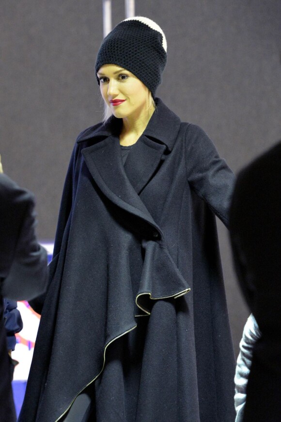Gwen Stefani lors de son arrivée à Los Angeles en provenance de Londres le 4 janvier 2012