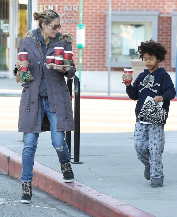 Pause gourmande pour Heidi Klum, ses enfants et Martin, qui ont passé un délicieux samedi 5 janvier à Los Angeles
