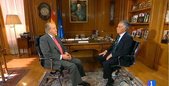 Le roi Juan Carlos Ier lors de son interview avec la chaîne TVE diffusée le 4 janvier 2013.