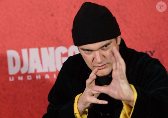 Quentin Tarantino se prépare pour la première du film Django Unchained à Berlin, le 8 janvier 2013.