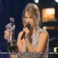 Taylor Swift humiliée par Kanye West lors des MTV Video Music Awards, à New York en 2009.