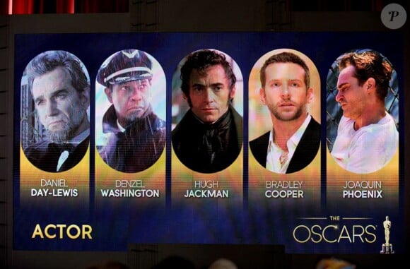 Annonce pour la 85e cérémonie des Oscars, le 10 janvier 2013