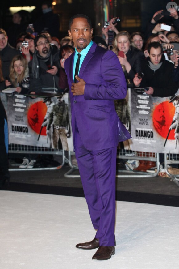 Jamie Foxx à la première du film Django Unchained à Londres le 10 janvier 2013.