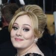 Adele sur le tapis rouge de la 70e cérémonie des Golden Globes à Los Angeles, le 13 janvier 2013.