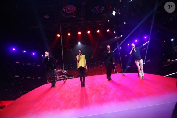 Shy'm, Pascal Obispo, Alice Taglioni et Nikos Aliagas dans En musique tout est permis, diffusée sur TF1 le 25 janvier 2013