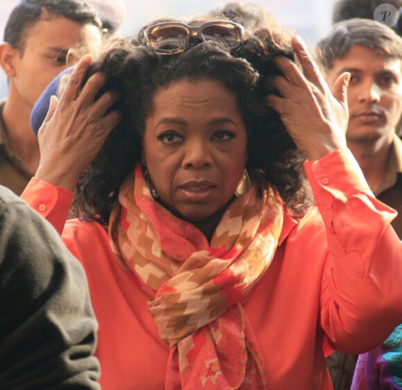 Oprah Winfrey à Agra, le 19 janvier 2012.
