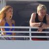 Alfie Allen et Emma Rigby sur le tournage du film Plastic, sur un balcon à Miami, le 15 janvier 2013.