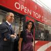 Les statues de cire de Barack et Michelle Obama du célèbre musée Madame Tussauds à Washington, le 17 janvier 2013.