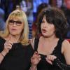 Les hilarantes Isabelle Mergault, Chantal Ladesou à l'enregistrement de l'émission Vivement Dimanche à Paris, le 16 Janvier 2013. Diffusion le 20 janvier 2013.
