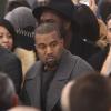 Kanye West assiste au défilé de mode prêt-à-porter homme automne-hiver 2013/2014  de la maison Martin Margiela au garage Turenne à Paris, durant la Fashion Week, le 18 janvier 2013