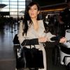 Kim Kardashian à l'aéroport de Los Angeles, afin de s'envoler vers Abidjan, en Côte d'Ivoire, le 17 janvier 2013