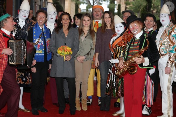 Stéphane Bern accompagnait la princesse Stéphanie de Monaco et ses filles le 20 janvier 2013 pour une représentation du 37e Festival international du cirque de Monte-Carlo.