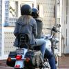 Heidi Klum et son amoureux Martin Kirsten font une balade à moto à Santa Monica le 19 janvier 2013