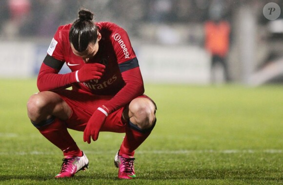 Zlatan Ibrahimovic, auteur d'un nouveau but lors du match face à Bordeaux le 20 janvier 2013 à Bordeaux, pour une victoire 1-0 en hommage à Nick Broad, adjoint de Carlo Ancelotti, décédé peu de jours avant