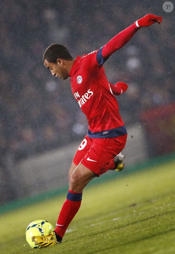 Lucas Moura lors du match du PSG face à Bordeaux (1-0) à Bordeaux le 20 janvier 2013