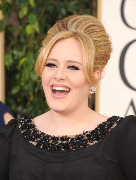 La jolie Adele à la 70e soirée des Golden Globe Awards à Beverly Hills, le 13 Janvier 2013.