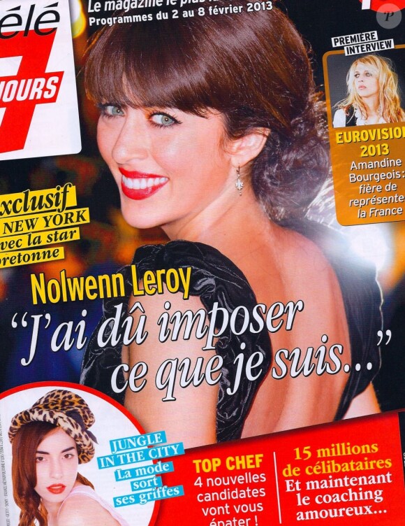 Nolwenn Leroy fait la couverture de Télé 7 jours, en kiosques le 28 janvier 2013.