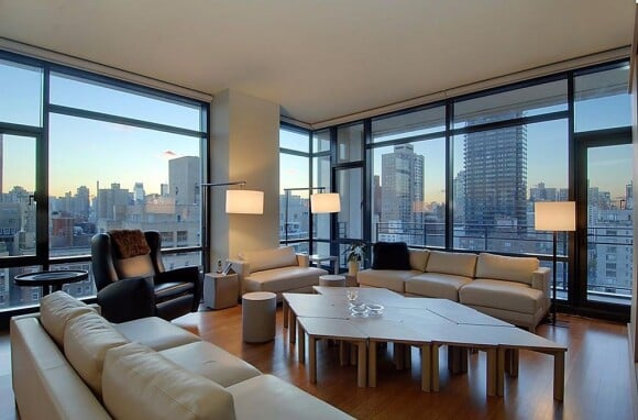 Sublime intérieur de l'appartement de Ricky Martin, situé dans l'East Side à New York.